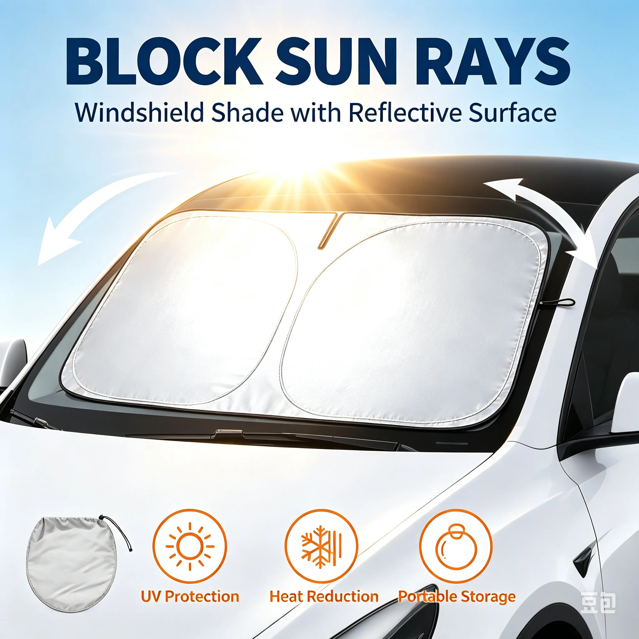 Windshield Sun Shade - Солнцезащитный козырек для автомобиля, термоизоляционный экран