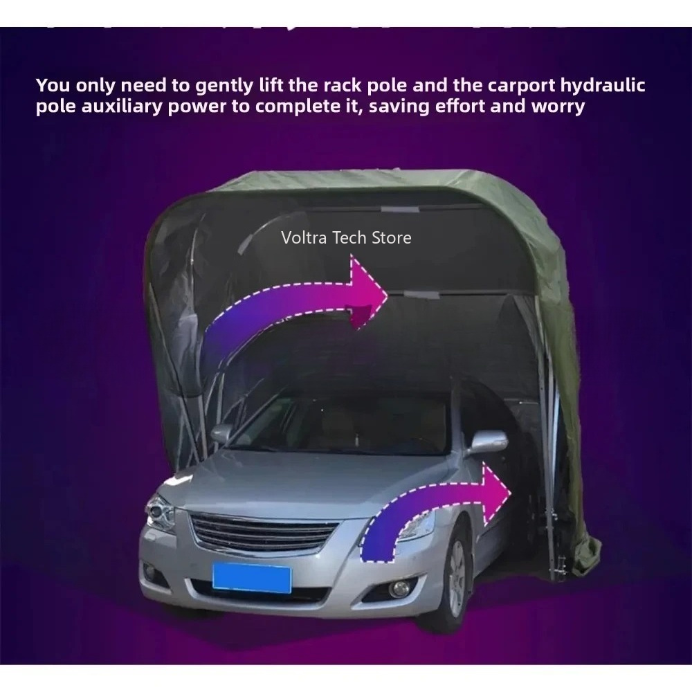 Automatic Car Sunshade - Полностью автоматический мобильный складной навес-гараж для