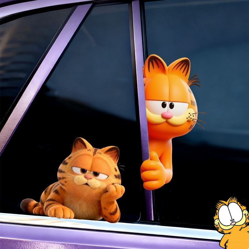 Car Accessories Cute - Оптовые наклейки с Гарфилдом: милые, забавные,