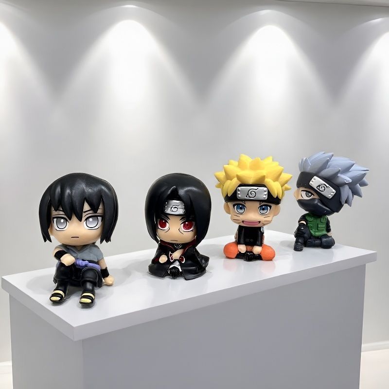 Car Accessories Cute - Милая фигурка Наруто, модель кавайной 2D-куби-куклы,