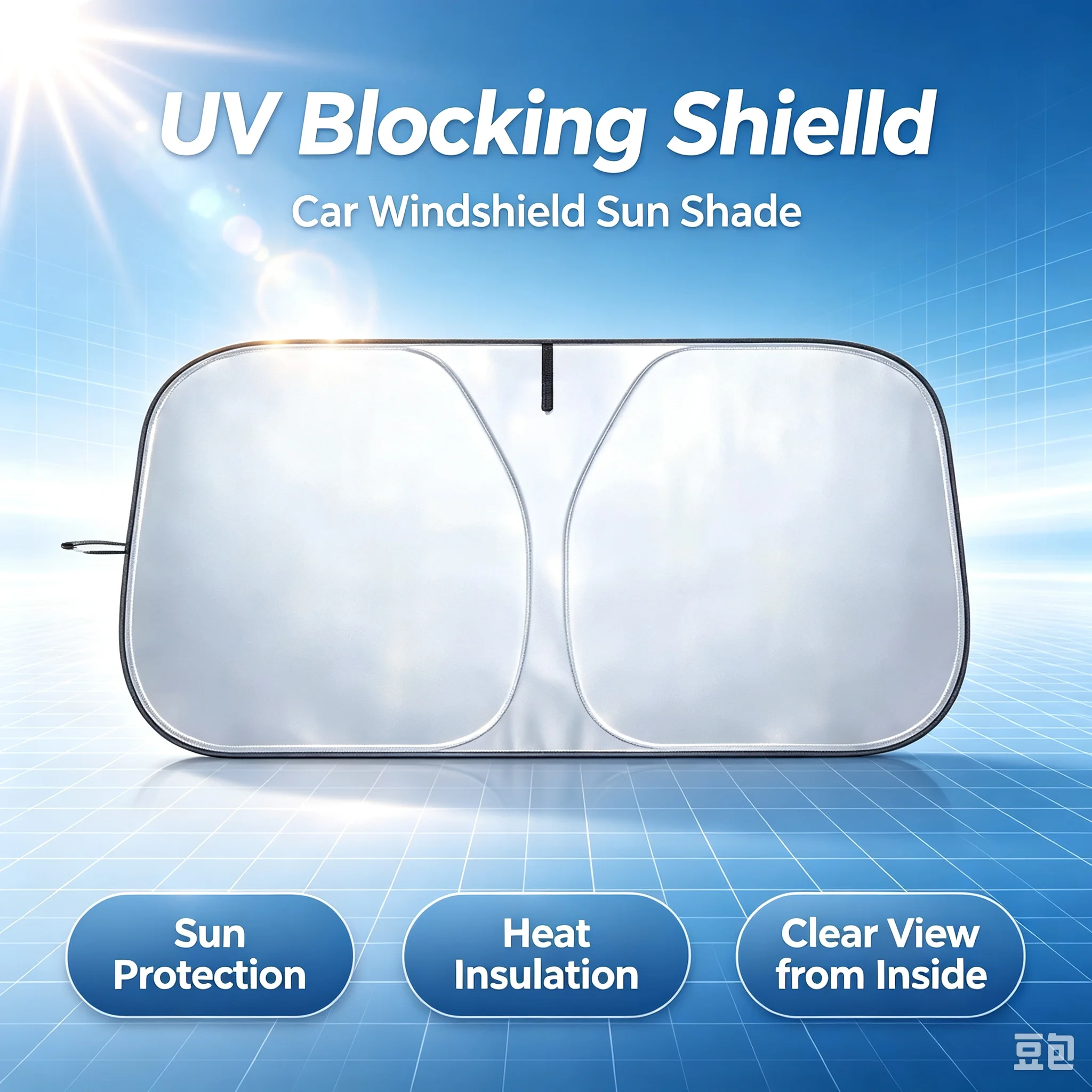 Windshield Sun Shade - Солнцезащитный экран для лобового стекла автомобиля,