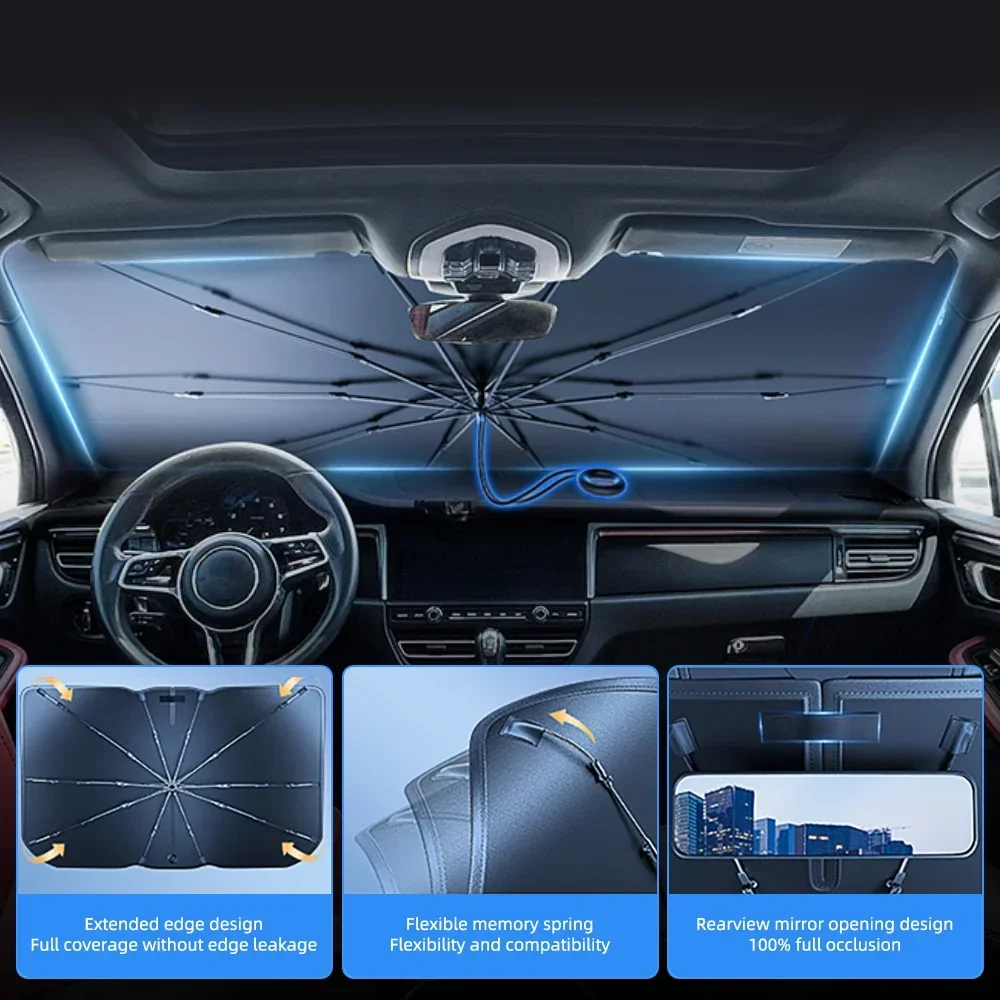 Солнцезащитный зонт-шторка для – обзор и цена Windshield Sun Shade